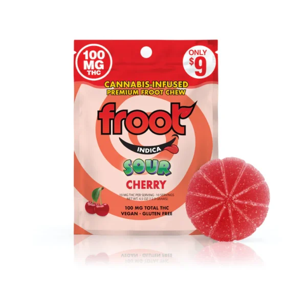 Froot Sour Cherry Gummy - 100mg Single Cut-to-dose