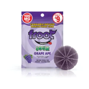 Froot Sour Grape Gummy – 100mg Single Cut-to-dose