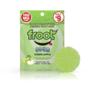 Froot Sour Green Apple Gummy – 100mg Single Cut-to-dose