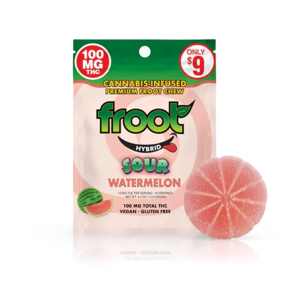Froot Sour Watermelon Gummy - 100mg Single Cut-to-dose