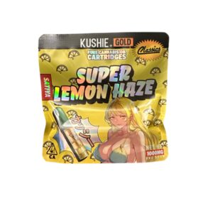 Super Lemon Haze (Sativa) – Kushie+ Gold 1G Vape Cartridge